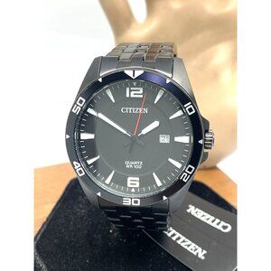 Citizen Men's Watch BI5055-51E Quartz Black Dial Date Stainless Steel 42mm